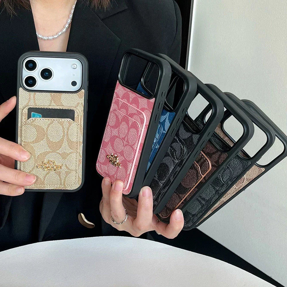 Luxury Case Modern Heritage Card Holder for iPhone 12-18 Pro & Pro Max