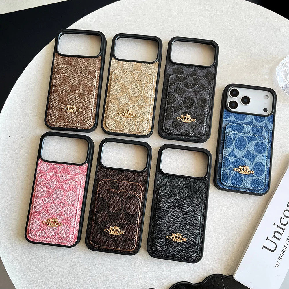 Luxury Case Modern Heritage Card Holder for iPhone 12-18 Pro & Pro Max